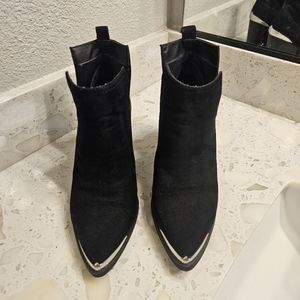 Black Suede Ankle Boots